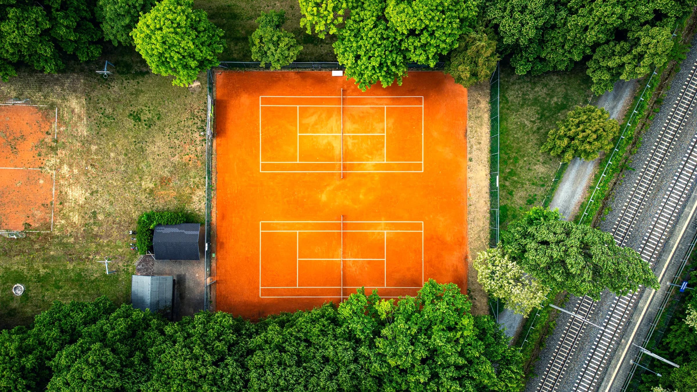 Sandplatz aus der Luft